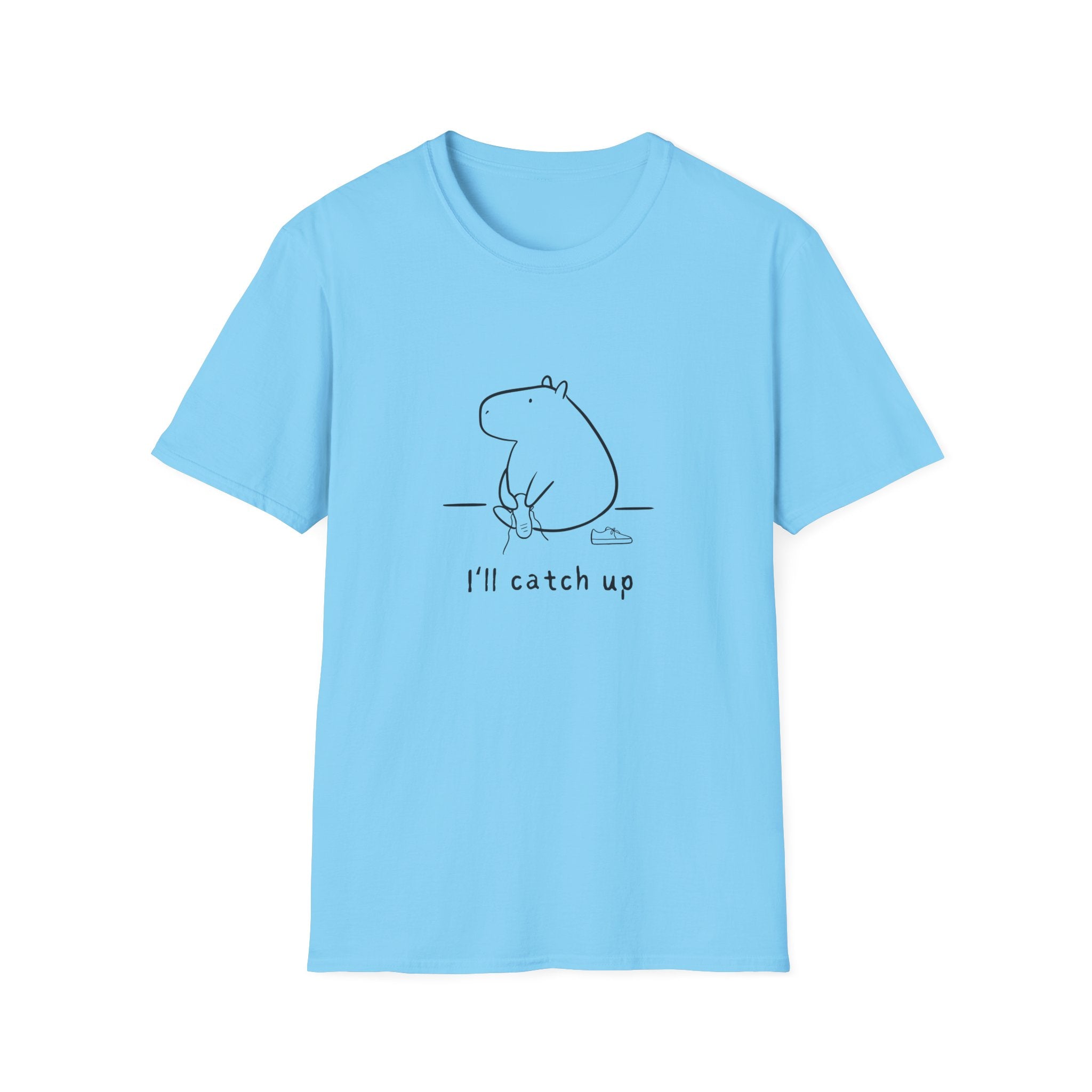 “I’ll Catch Up” Shirt  – Funny Capybara Softstyle Tee