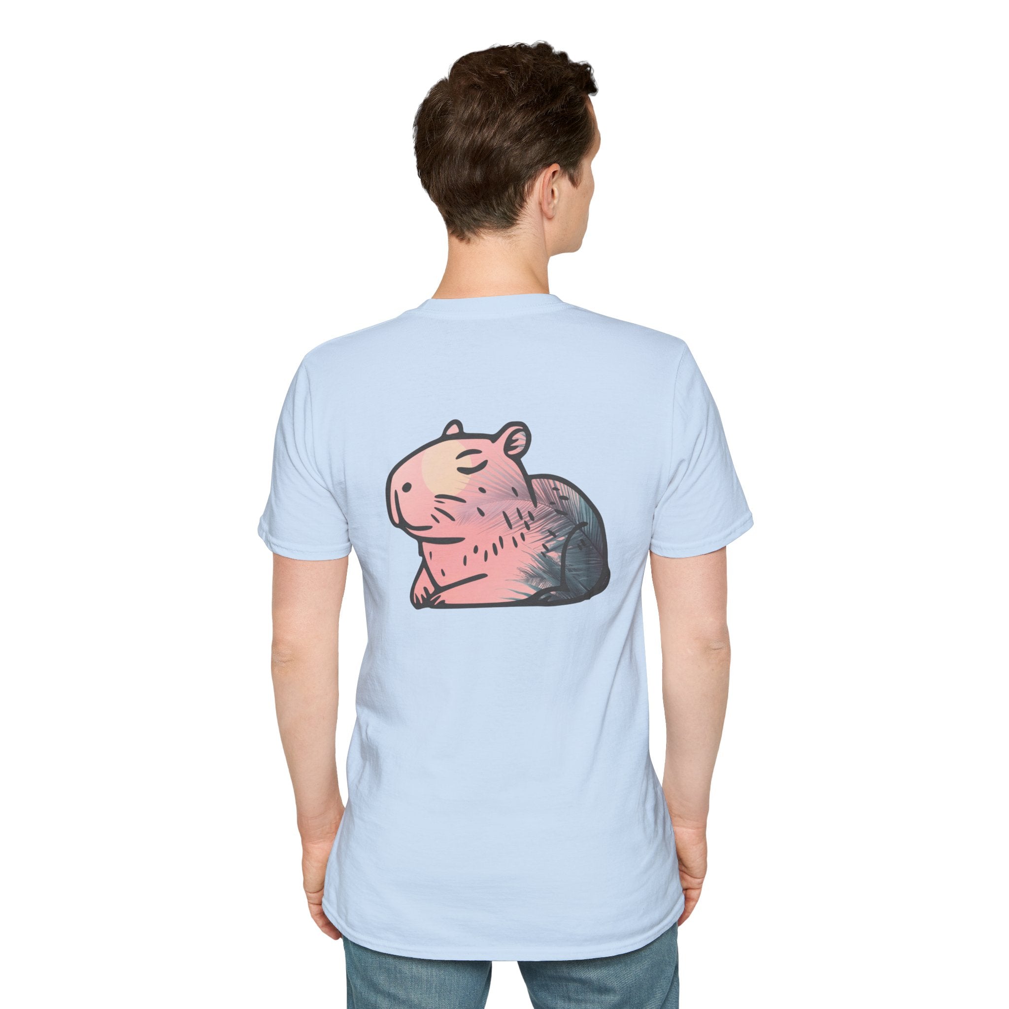 Chill Capybara Unisex Softstyle T-Shirt - Relaxed Fit Graphic Tee