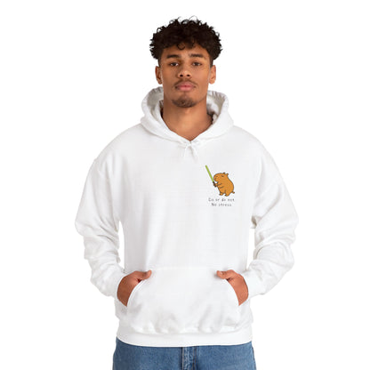 Do or Do Not. No Stress. Hoodie — Minimal Jedi Capybara Hoodie for Adults | Calm Nerd Sweatshirt
