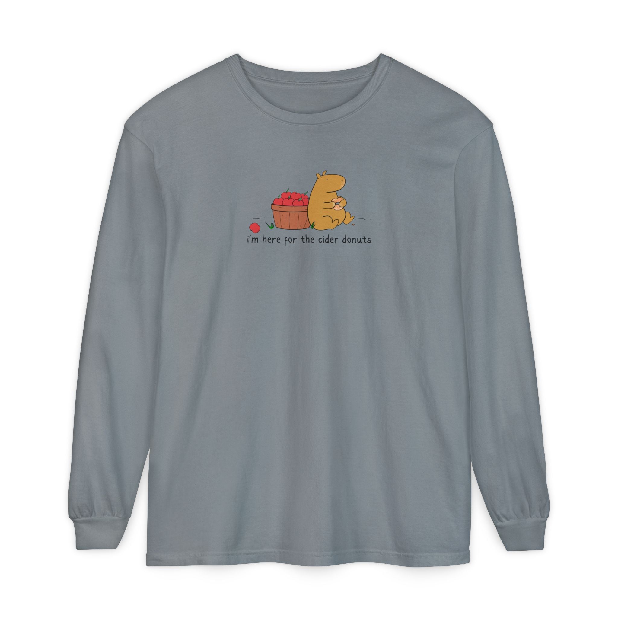 Cider Donuts Capybara Long Sleeve Tee