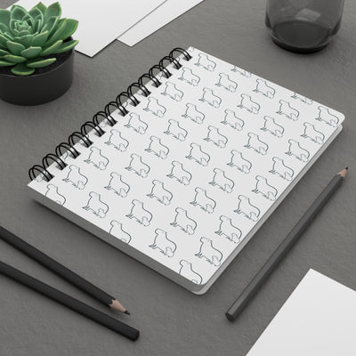 Minimalist Capybara Spiral Notebook – Mom and Baby Pattern Journal