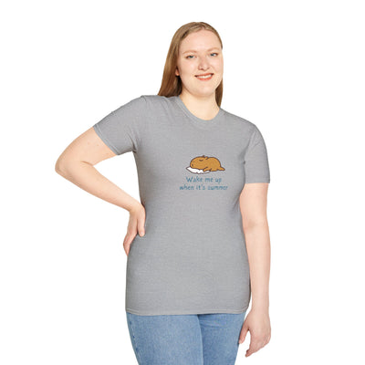 "Wake Me Up When Its Summer" Capybara Nap Softstyle Adult Tee