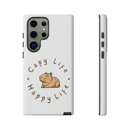 Capy Life Happy Life Signature Logo Phone Case