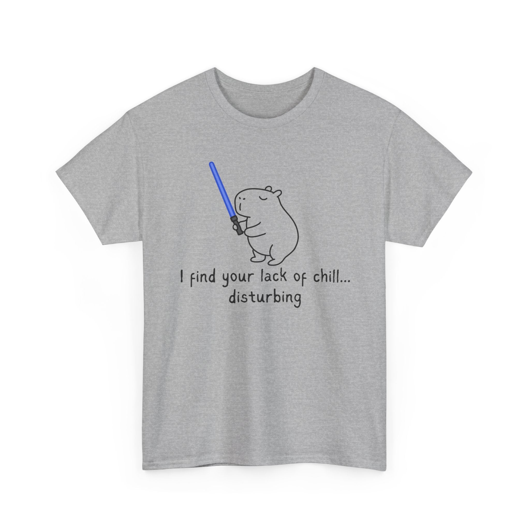 "I find your lack of chill disturbing" Capybara Jedi Heavy Tee