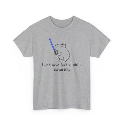 "I find your lack of chill disturbing" Capybara Jedi Heavy Tee