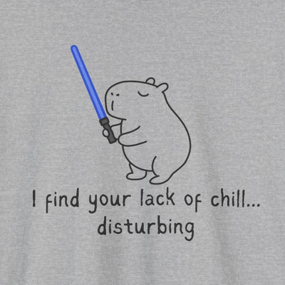 "I find your lack of chill disturbing" Capybara Jedi Heavy Tee