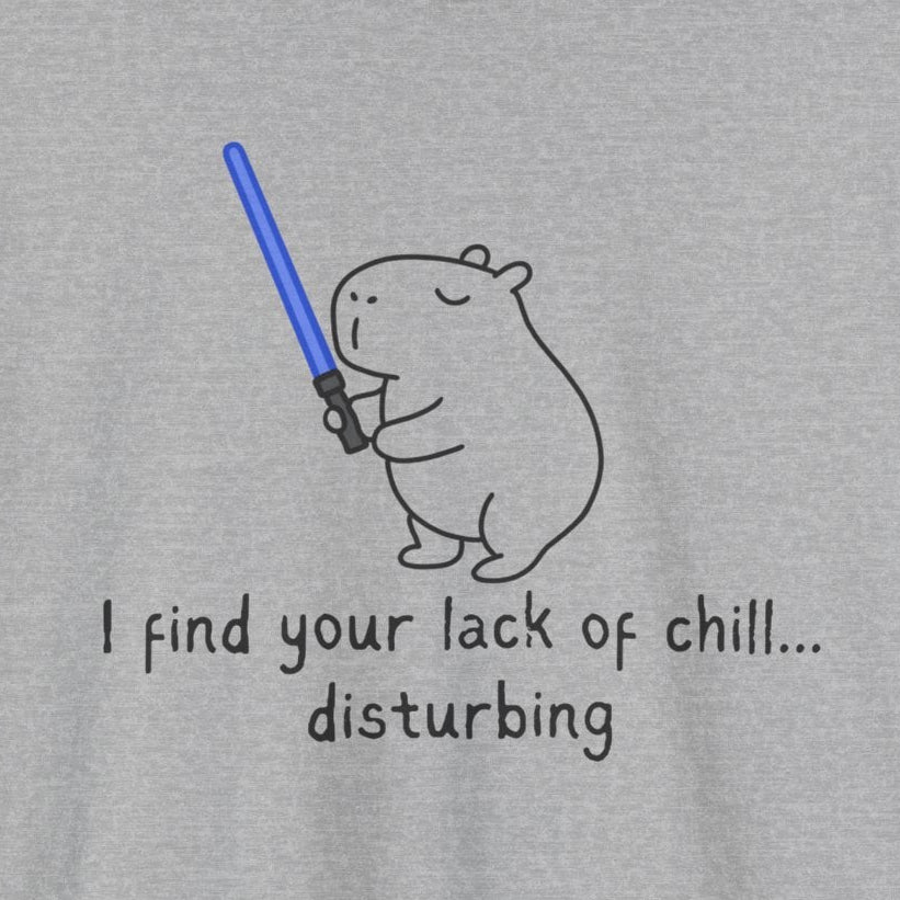 "I find your lack of chill disturbing" Capybara Jedi Heavy Tee
