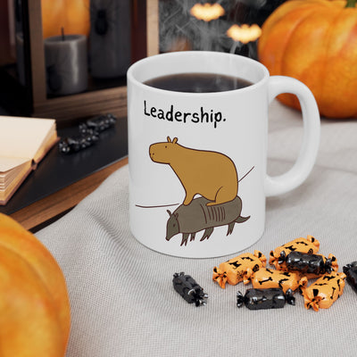 "Leadership" Capybara Office Humor Coffee Mug