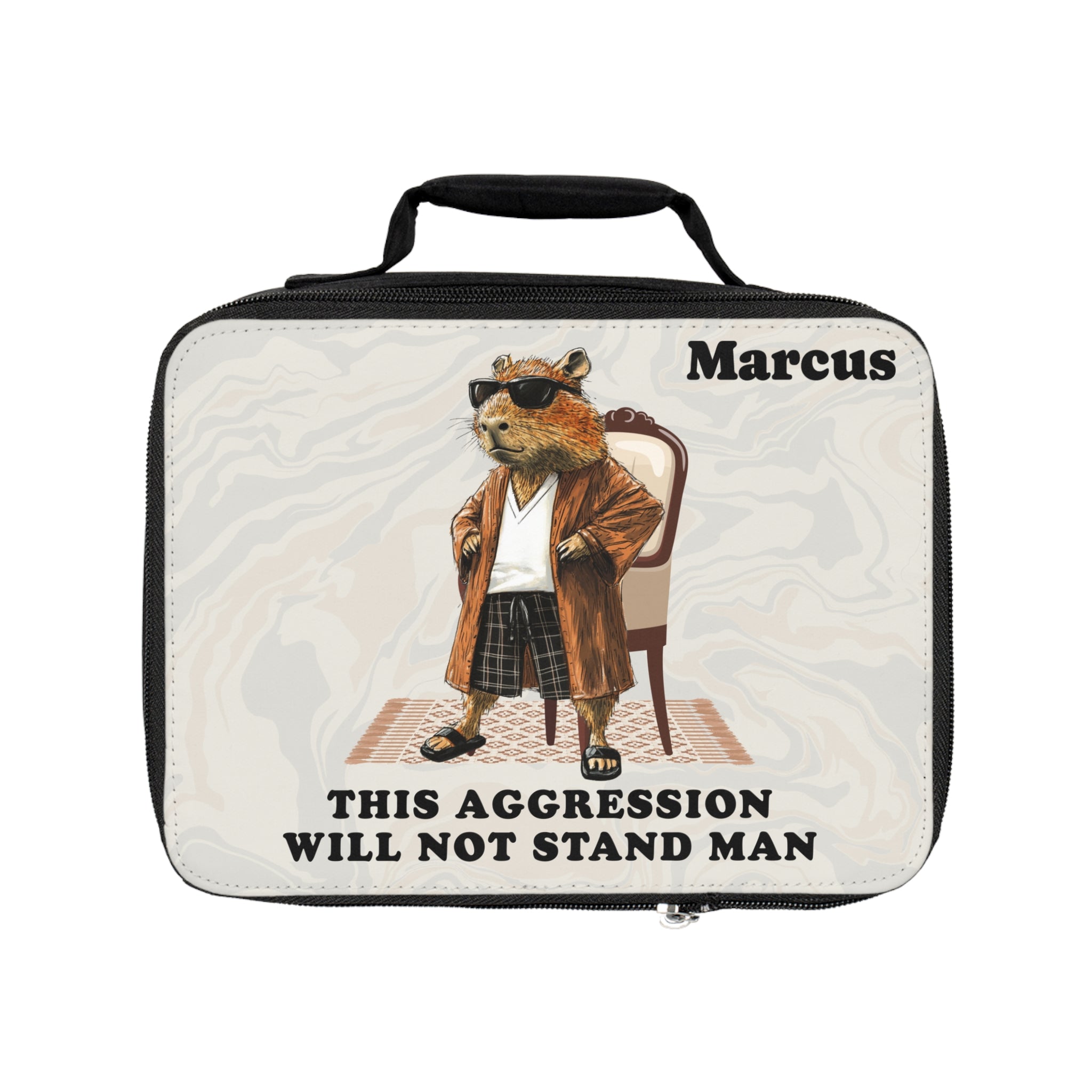 Personalized Big Lebowski Capybara Lunchbox – Funny Lunch Bag for Men | The Dude-Inspired Gift