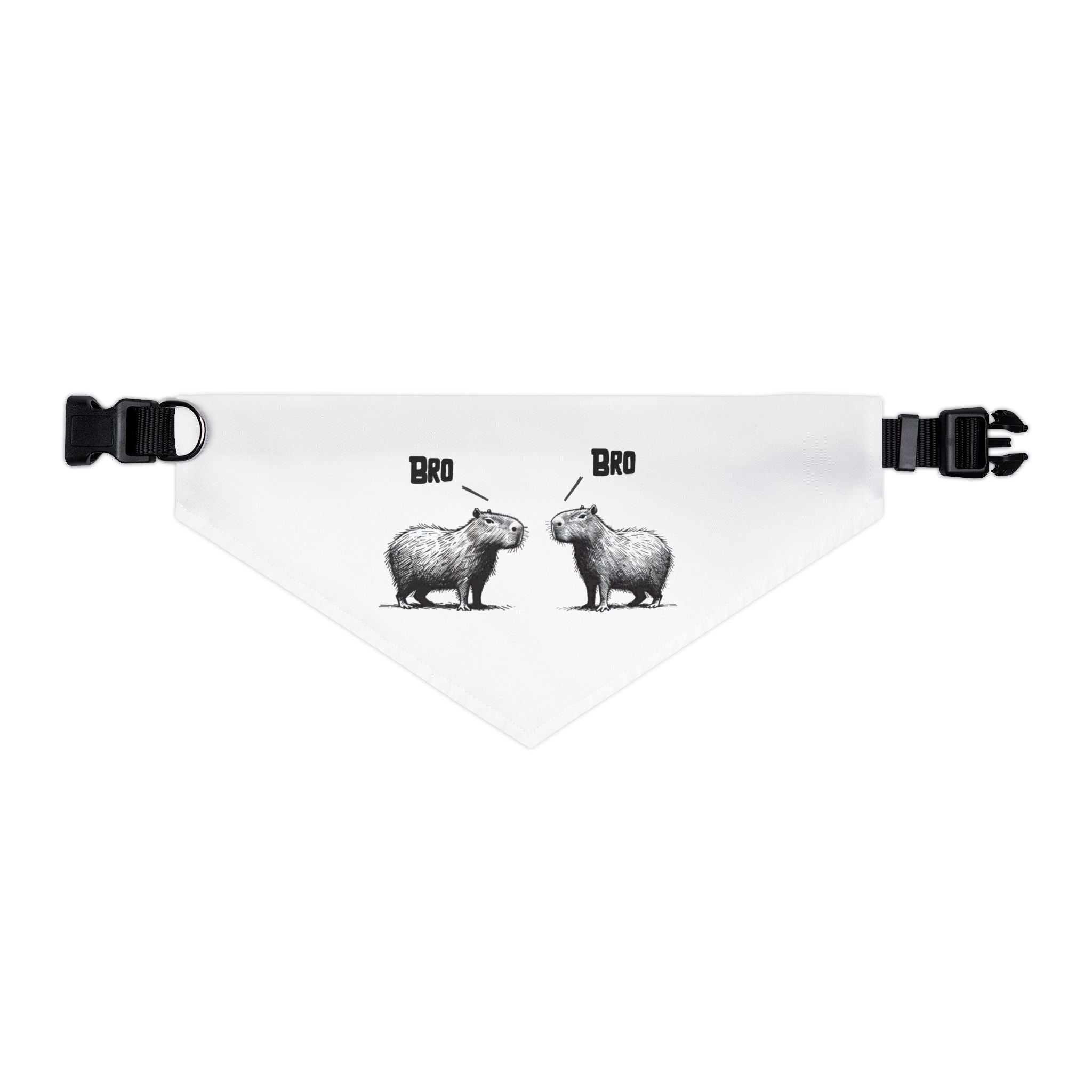 Funny Pet Bandana Collar for Chill Dogs - Bro Bro Capybara Design