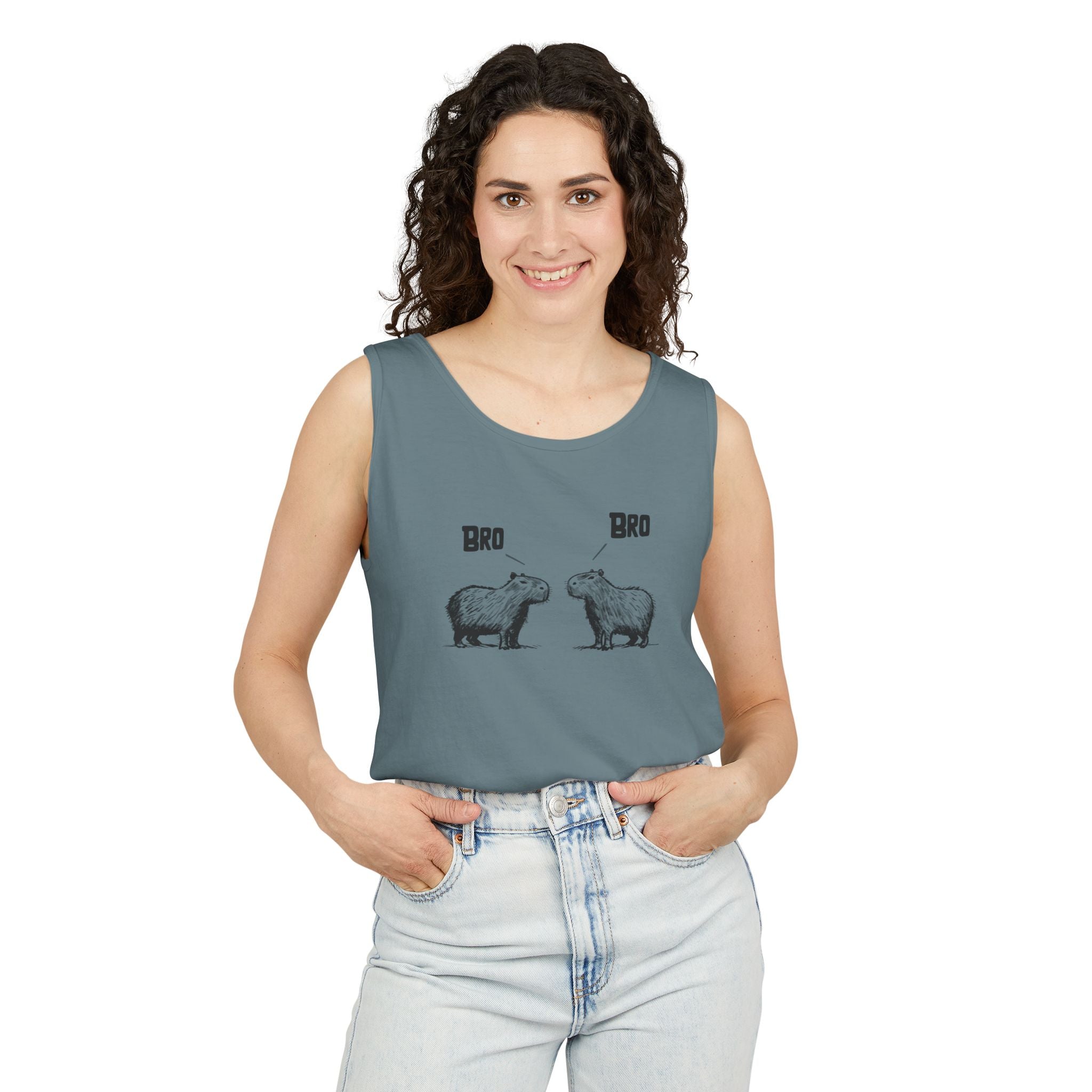 “Bro Bro’” Funny Capybara Premium Comfort Colors Tank