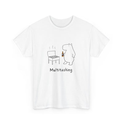 Multitasking BBQ – Funny Capybara Grilling Heavy Tee