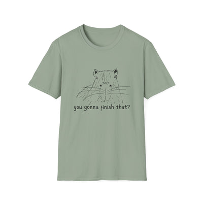 "You gonna eat that?" Capybara Leftover Lover Softstyle Adult Tee
