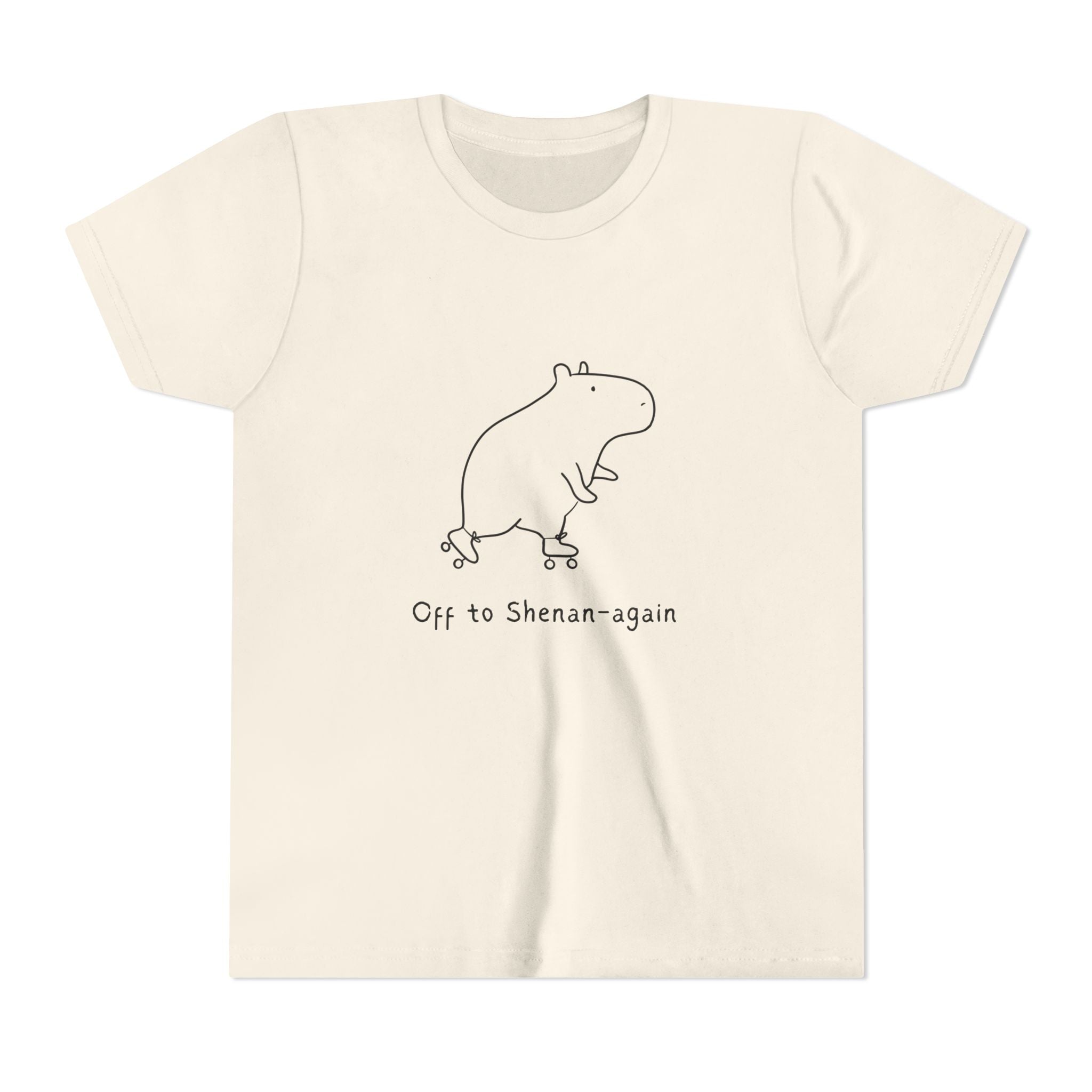 Off to Shenan-Again Kids Shirt – Funny Capybara Graphic Tee