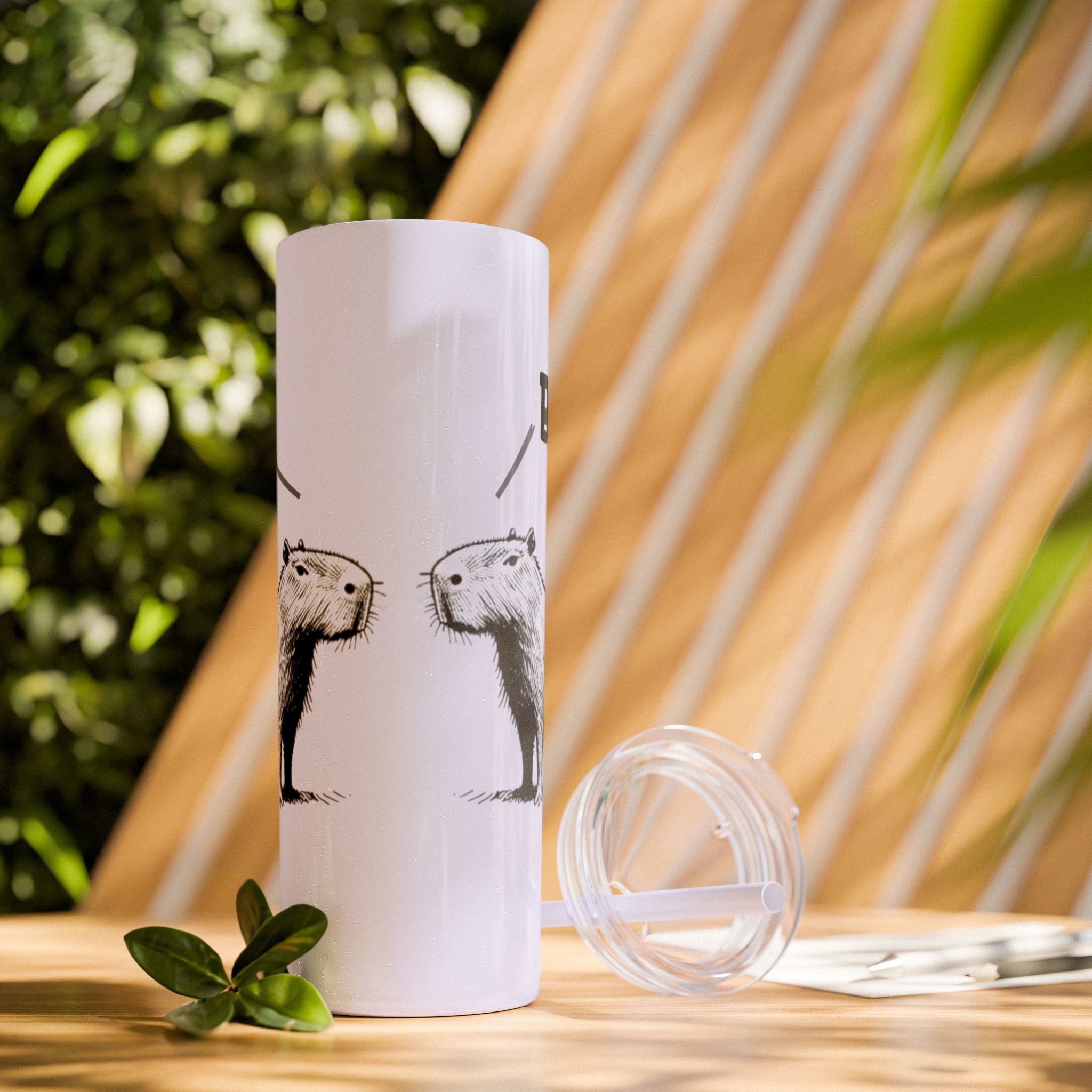 Bro Bro, Best of Friends – Capybara Coffee Skinny Tumbler
