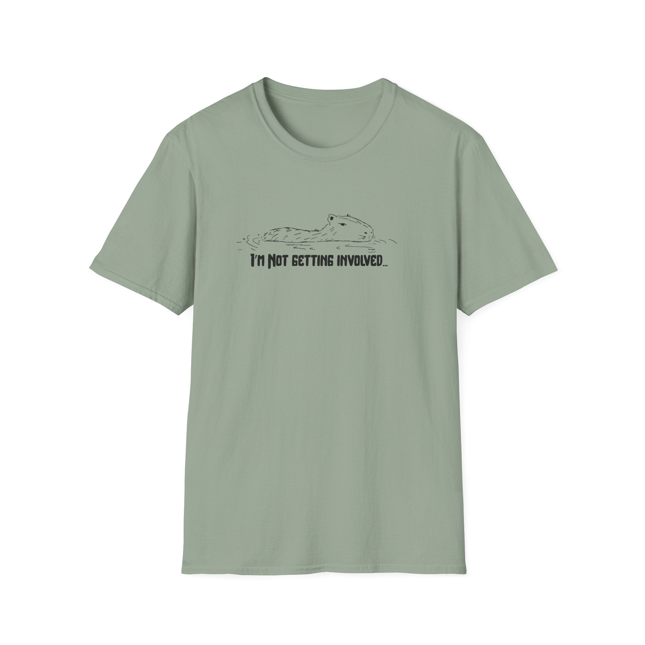 "I'm not getting involved" Capybara No Drama Softstyle Adult Tee
