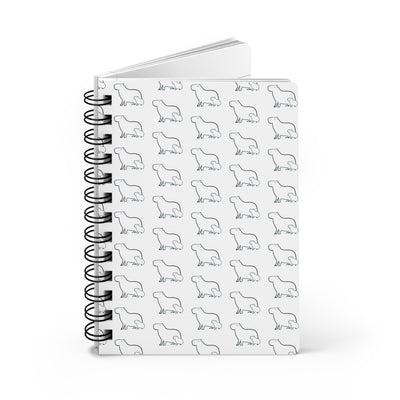 Minimalist Capybara Spiral Notebook – Mom and Baby Pattern Journal