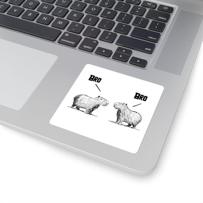 Bro Bro Funny Capybara Vinyl Sticker