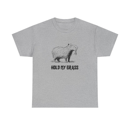 Hold My Grass T-Shirt | Funny Chill Graphic Heavy Cotton Tee - view 4