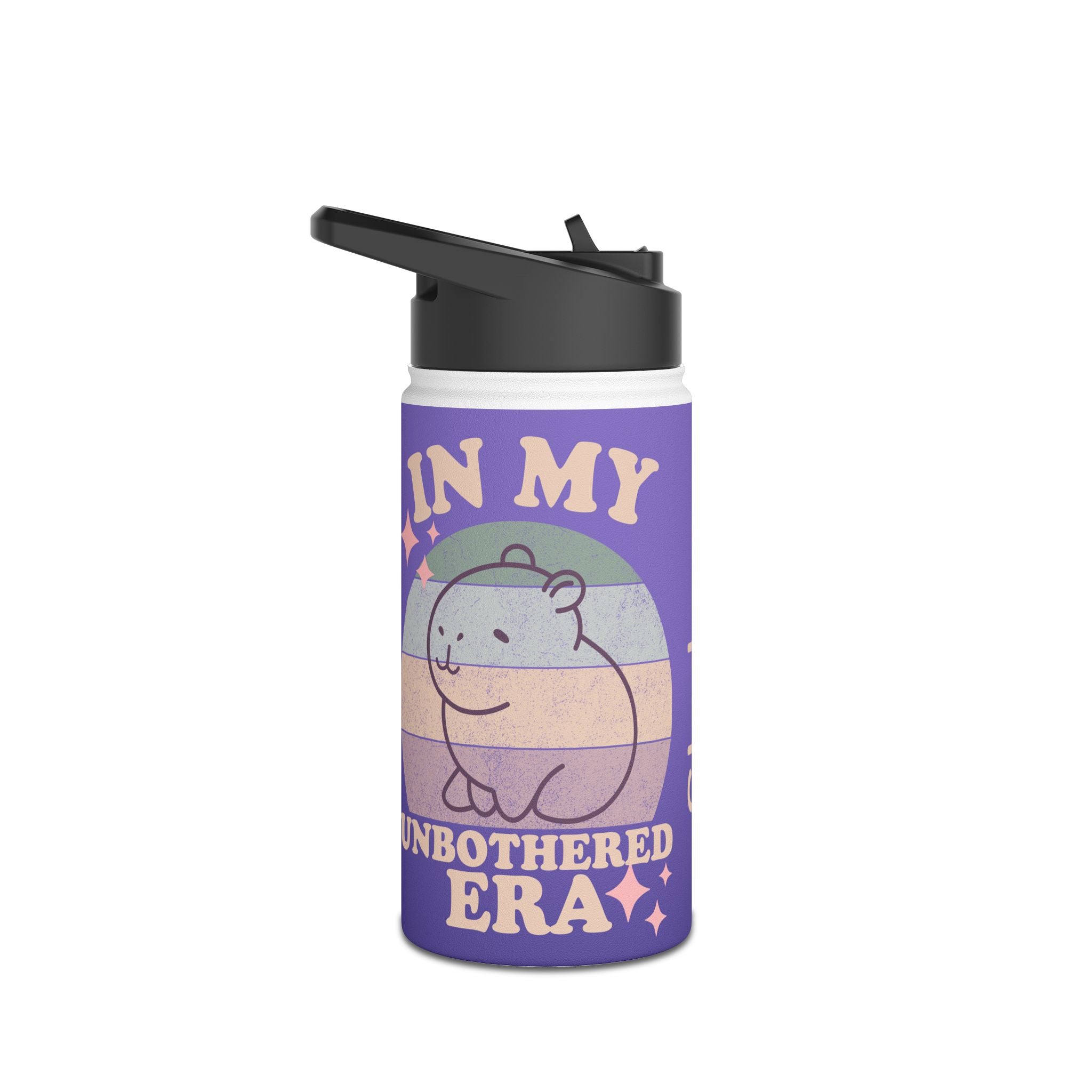 Personalized In My Unbothered Era Capybara Water Bottle | Funny Kids Water Bottle | Swiftie Gift