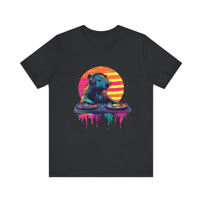 DJ Capybara Doublepaw Disk - Unisex Short Sleeve Tee