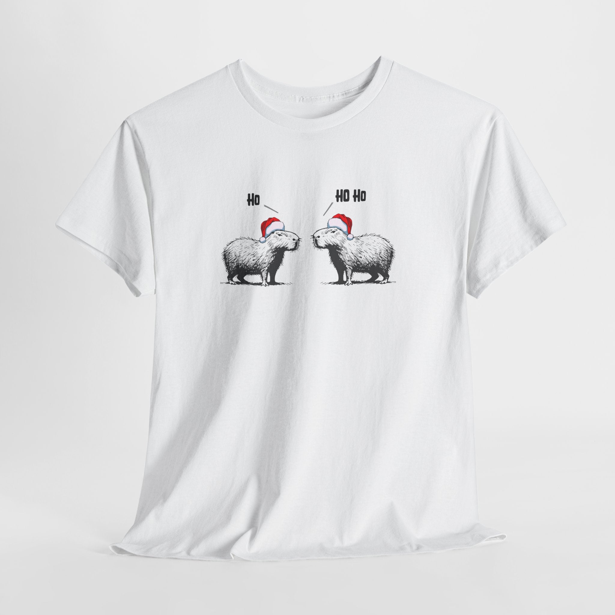 Ho Ho Ho Capybara Adult T-Shirt – The Unbothered Holiday Classic