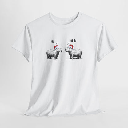 Ho Ho Ho Capybara Adult T-Shirt – The Unbothered Holiday Classic