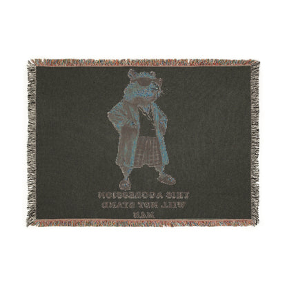 The Big Capybowski Woven Blanket – Chill Gift for Him 🧣🕶️