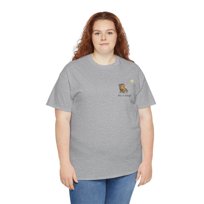 “This Is Enough” Left Chest Capybara Moonlight Heavy Tee