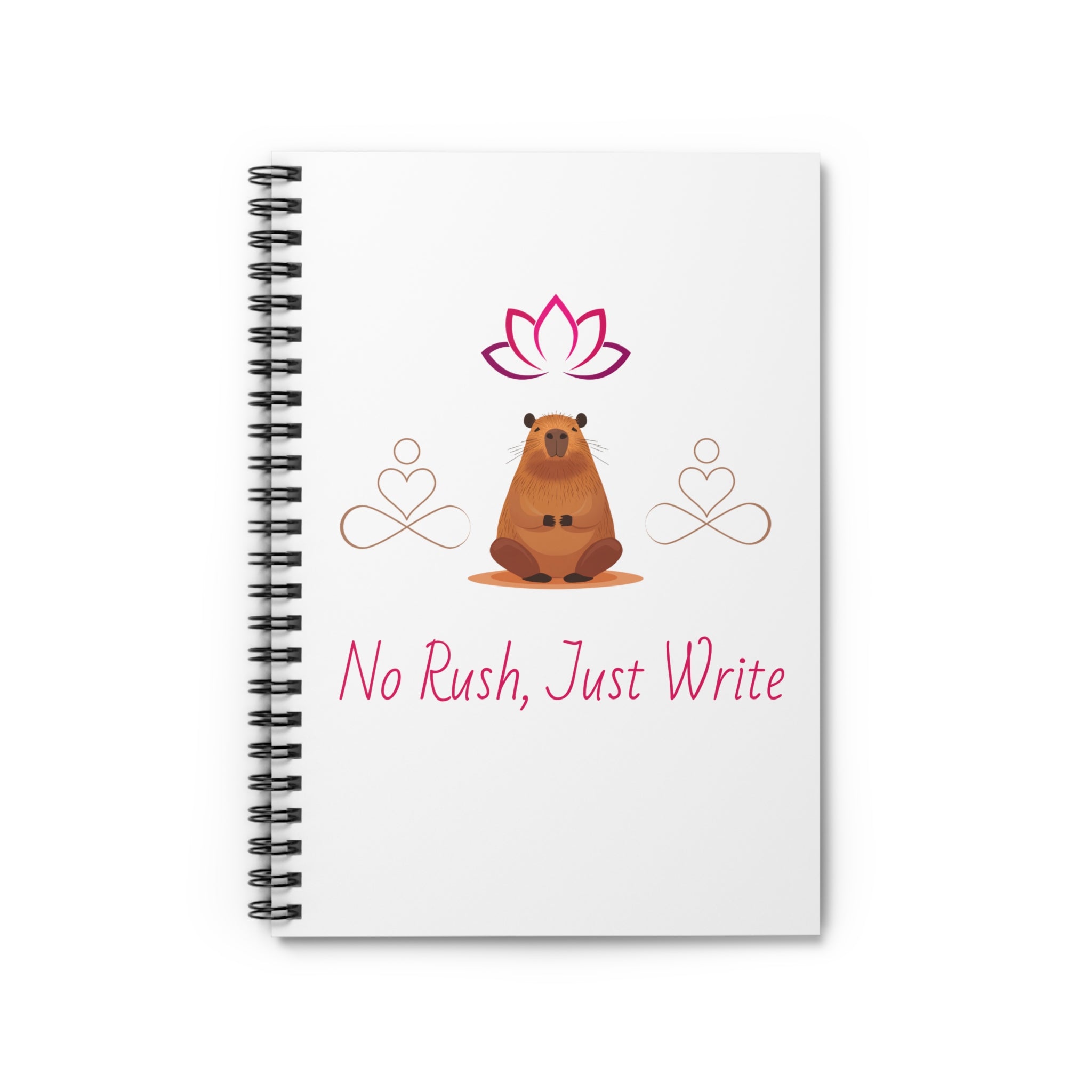 Cute Capybara Notebook – “No Rush, Just Write” Mindfulness Journal