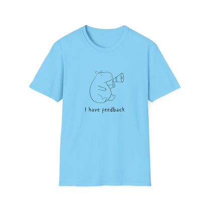 Funny Capybara T-Shirt – “I Have Feedback” Minimalist Graphic Tee
