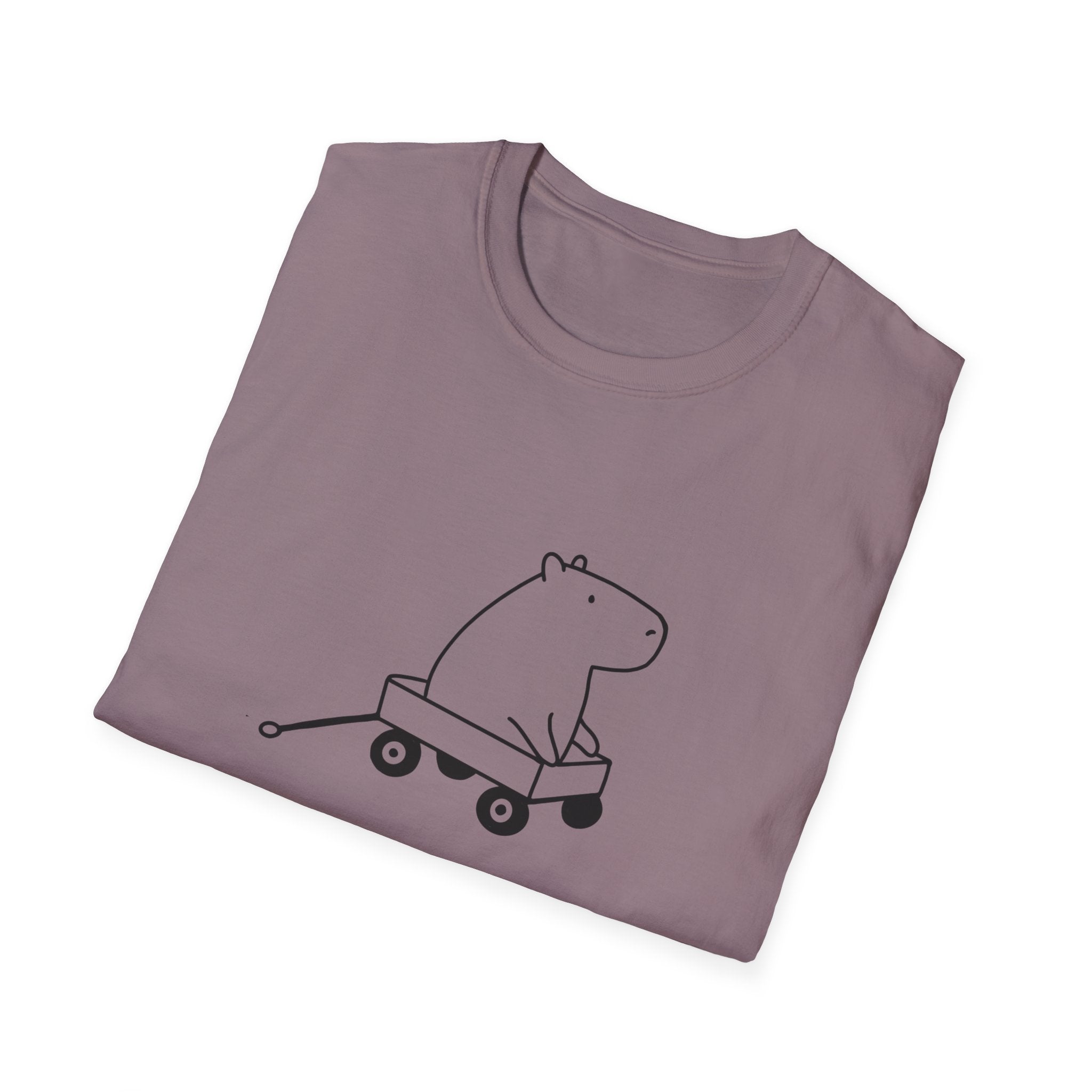 Funny Minimalist Tee - Here Against My Will Capybara Shirt