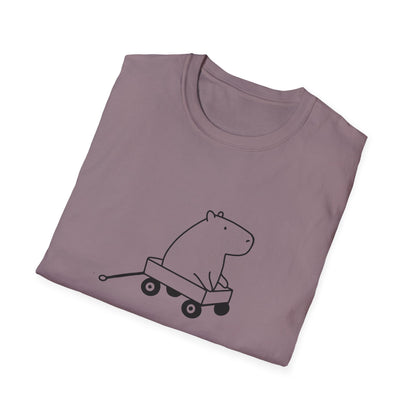 Funny Minimalist Tee - Here Against My Will Capybara Shirt