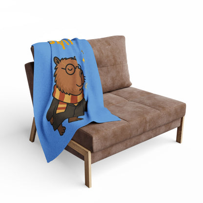 Hairy Potter Personalized Blanket | Custom Name Wizard Capybara Blanket