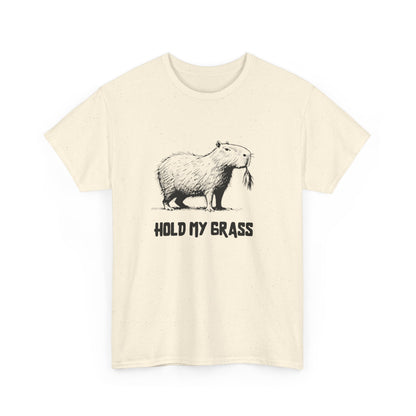 Hold My Grass T-Shirt | Funny Chill Graphic Heavy Cotton Tee