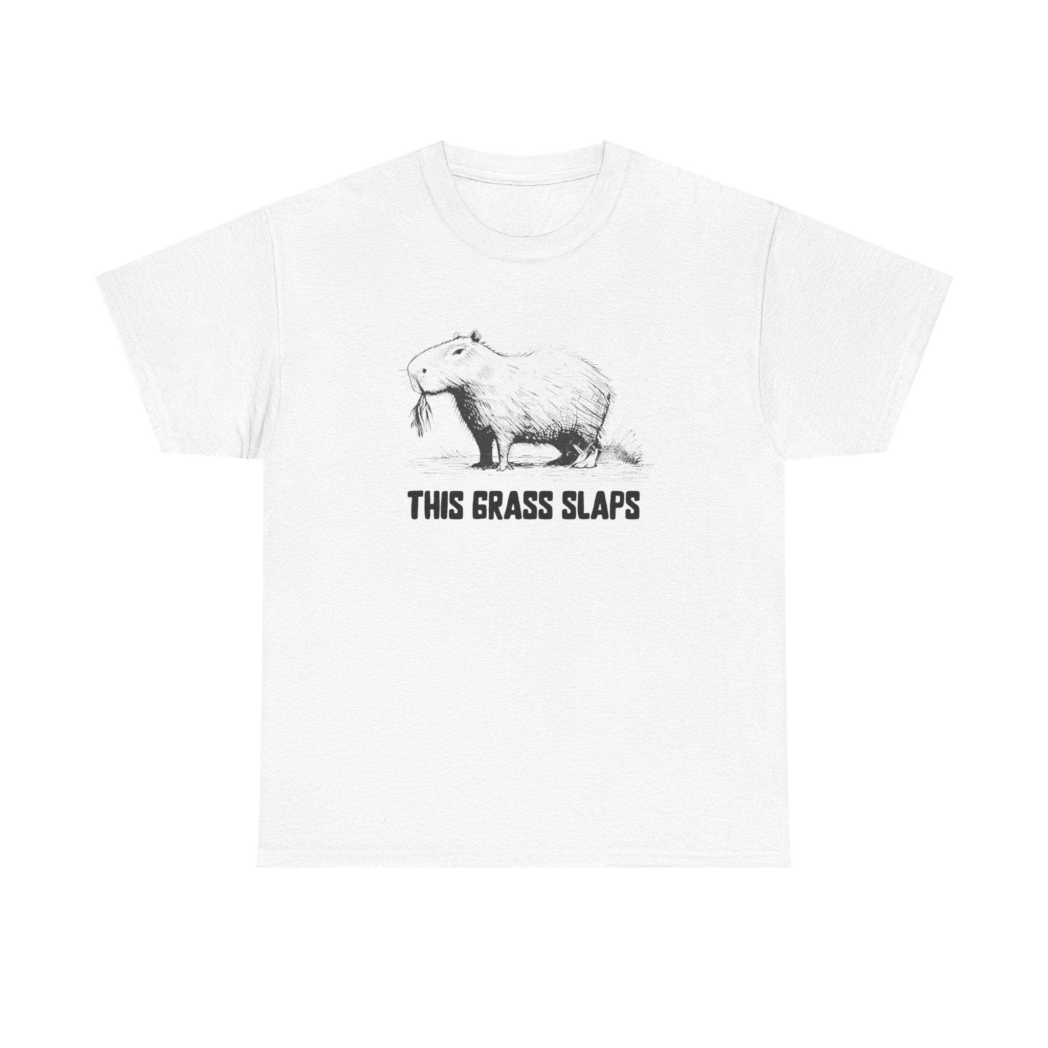 This Grass Slaps T-Shirt | Funny Chill Graphic Heavy Cotton Tee
