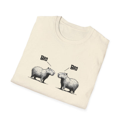 Funny Capybara Bro T-Shirt, Animal Lover Gift, Cute Humor Tee, Unisex Casual Wear, Fun Birthday Present, Quirky Graphic Shirt