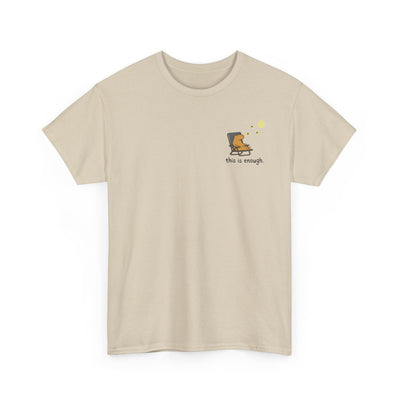 “This Is Enough” Left Chest Capybara Moonlight Heavy Tee