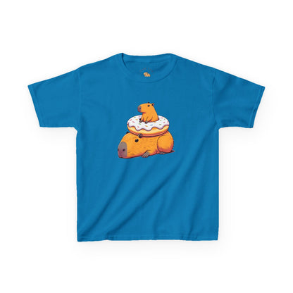 Kids Tee - Capybaras Stuck in Donut Funny Graphic Design