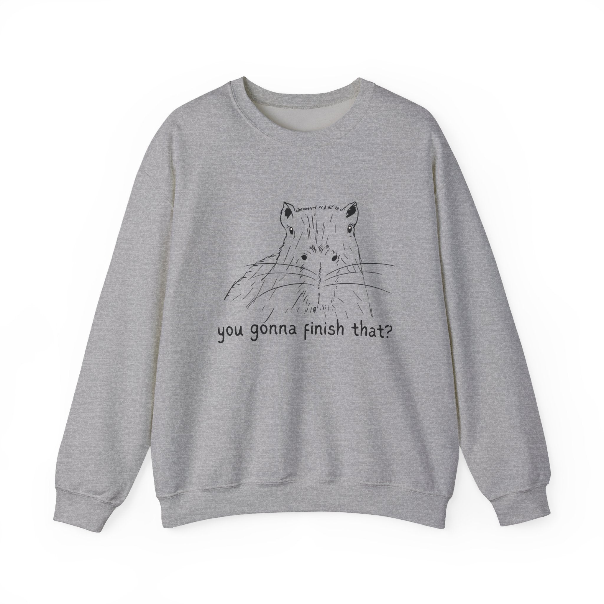 "You Gonna Finish That?" Capybara Crewneck Sweatshirt