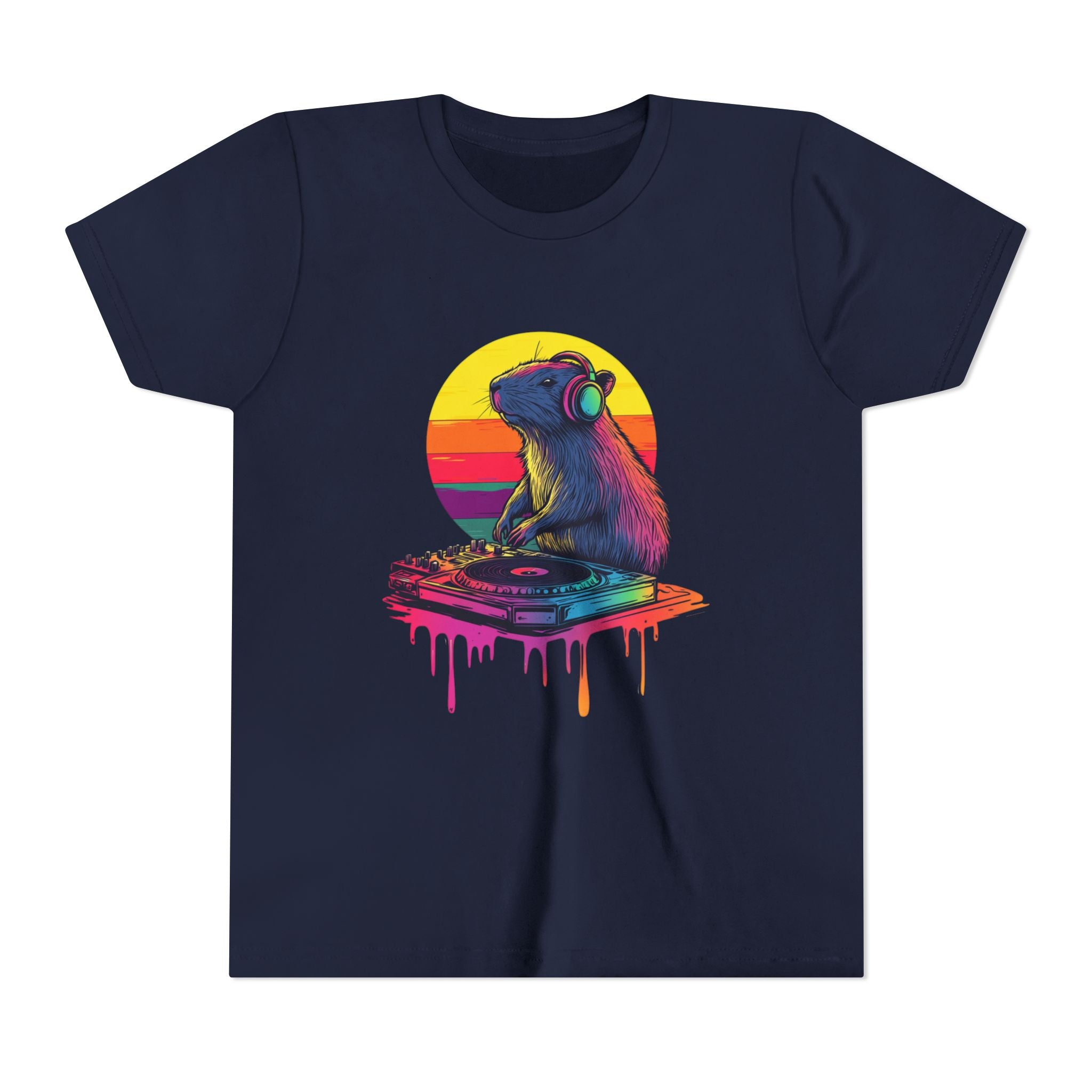 DJ Capybara Single Turntable - Unisex Tee (KIDS)