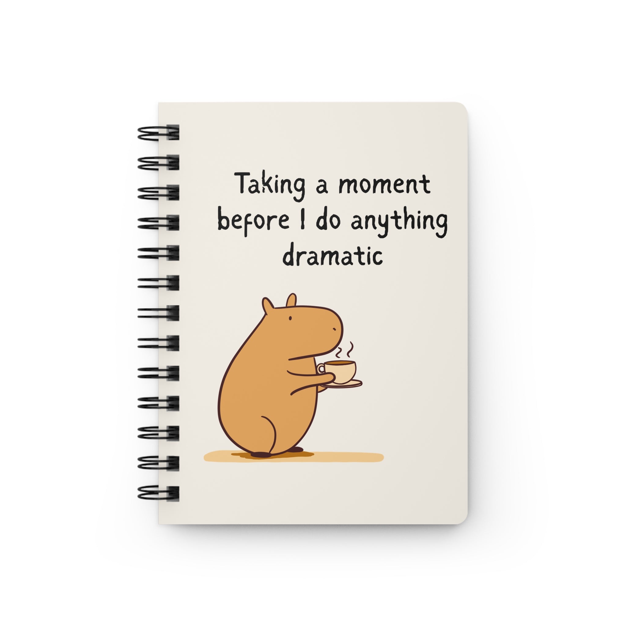 Funny Capybara Notebook – “Taking a Moment” Sarcastic Work Journal
