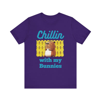 Chillin with my Bunnies - Unisex Jersey Tee (ADULT)