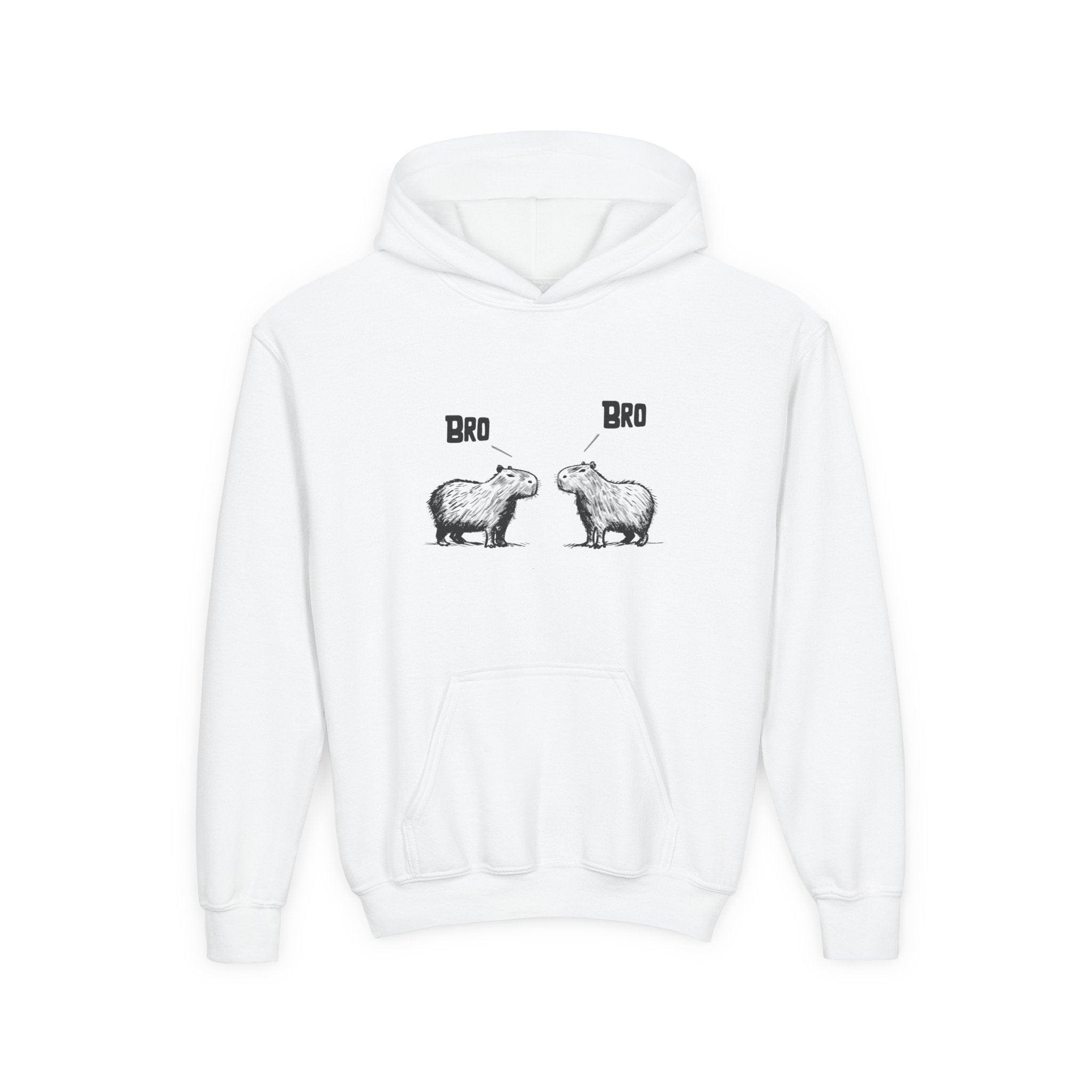 Bro Capybara Kids Hoodie – Funny Capybara Hoodie for Kids