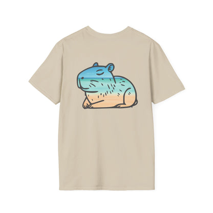 Ocean Chill Capybara Unisex Softstyle T-Shirt - Relaxed Fit Graphic Tee