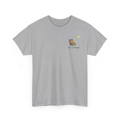“This Is Enough” Left Chest Capybara Moonlight Heavy Tee