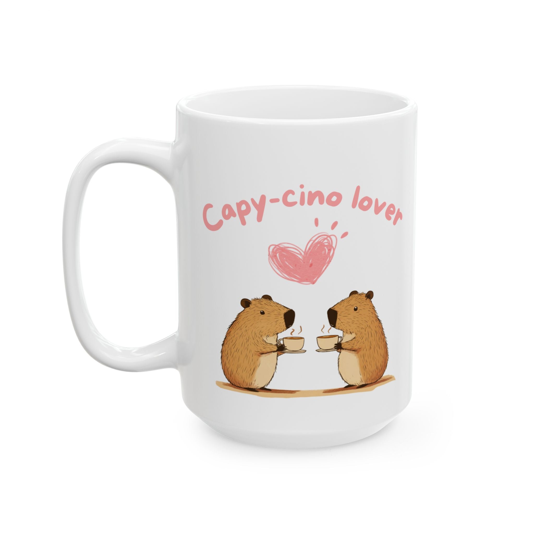 Capy-cino Lover Single Heart Mug