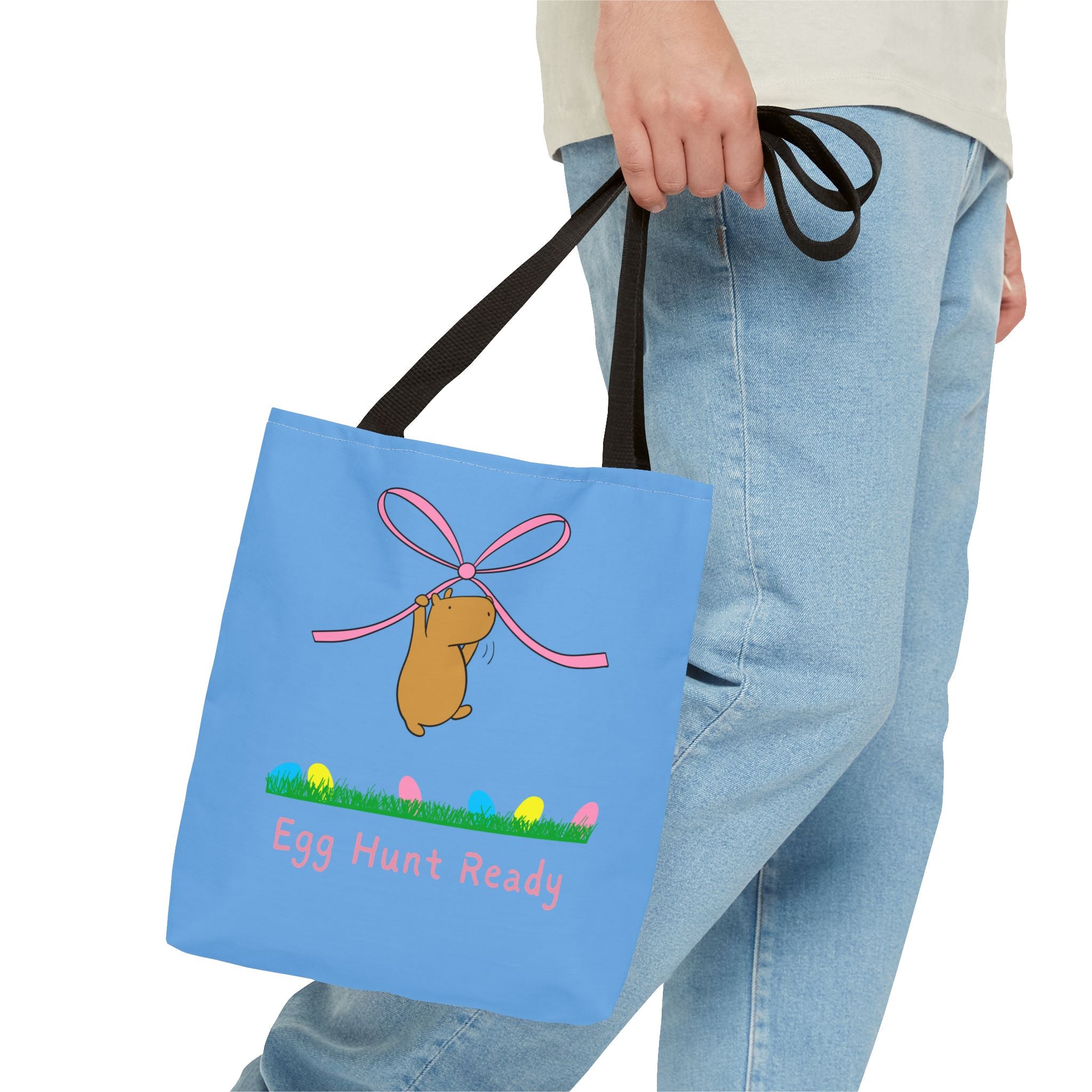 Egg Hunt Ready Capybara Easter Tote Bag for Kids