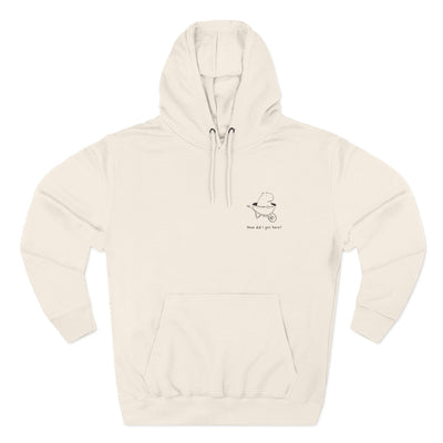 “How Did I Get Here?” Embroidered Capybara Premium Hoodie