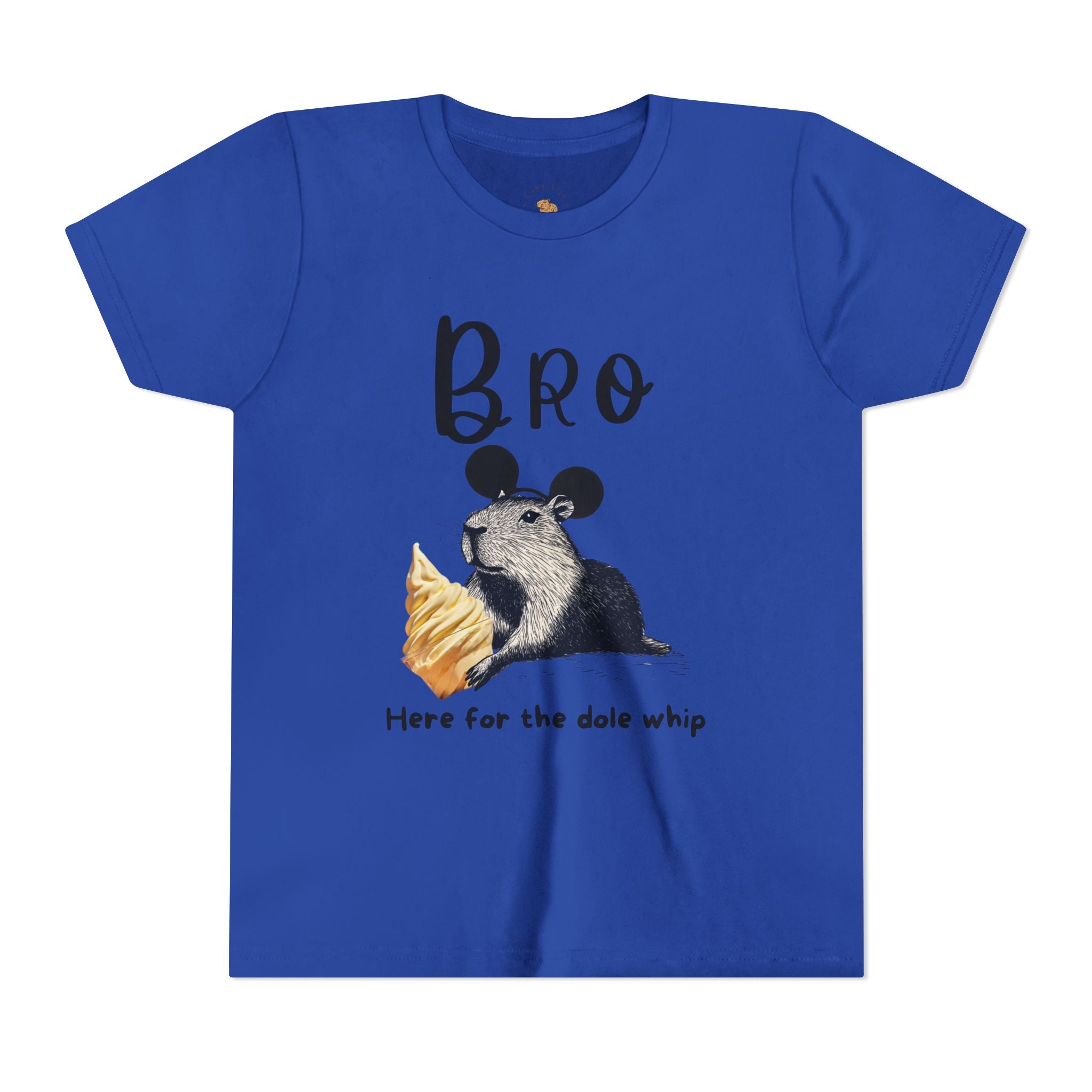 Bro Theme Park Here for the Dole Whip Tee -  Capybara Youth Unisex Jersey Short Sleeve Shirt